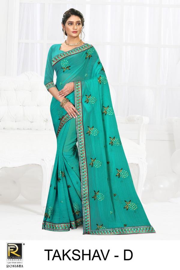 Ronisha Takshav Fancy Wear Silk Saree Collection